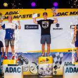 ADAC MX Masters 2019 , ADAC MX Masters Holzgerlingen, Meisterehrung: Mike Gwerder ( Schweiz / KTM / KINI KTM Junior Pro Team ), Simon Längenfelder ( Deutschland / KTM / WZ-Racing ) und Camden McLellan ( Südafrika / KTM / Kosak Racing Team ) beim ADAC MX J